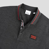 Logo Patch Charcoal Melange Polo-Shirt