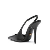 Medusa Plaque 120mm Black Slingback Pumps