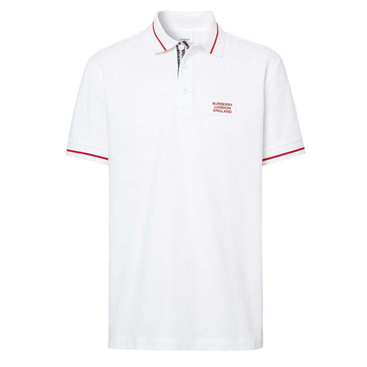 Logo Patch White Polo-Shirt