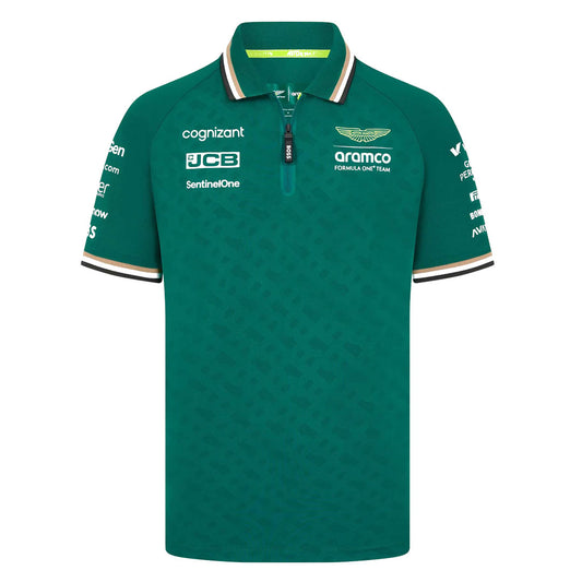 Logo Print Green Polo-Shirt