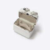 Iridescent Rhinestone Silver Vanity Bag