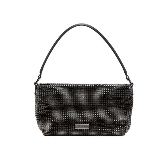 Diamante Small Black Hobo Bag