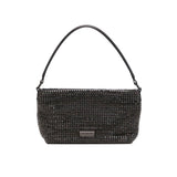 Diamante Small Black Hobo Bag