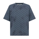 Kids Oblique Faded Effect Bleu T-Shirt