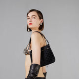 Horsebit Slim Small Black Shoulder Bag