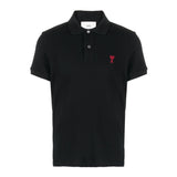 Logo Embroidered Black Polo-Shirt