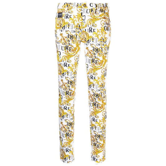 SS23 White Baroque Print Jeans