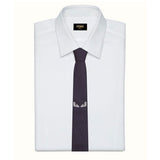 Monster Eyes Dark Blue Silk Tie