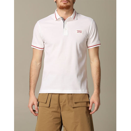 Logo Patch White Polo-Shirt