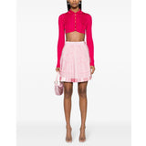 Barocco Pleated Pink Mini Skirt