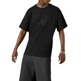 Stealth Logo Embossed Black T-Shirt