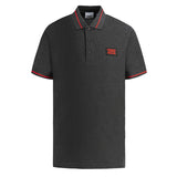 Logo Patch Charcoal Melange Polo-Shirt
