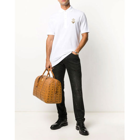 Logo Embroidered White Polo-Shirt