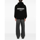 Logo Print Black Hoodie