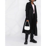 1DR White Leather Shoulder Bag