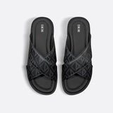 Monogram Street Style Black Slides