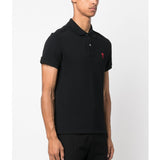 Logo Embroidered Black Polo-Shirt
