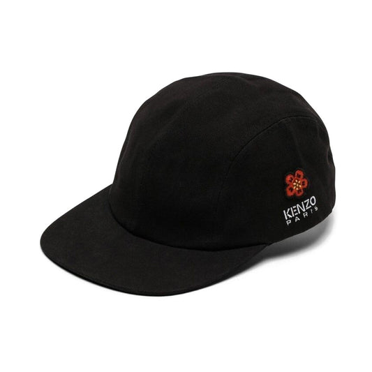 Boke Flower Embroidered Black Cap