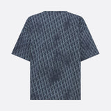 Kids Oblique Faded Effect Bleu T-Shirt