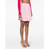 Barocco Pleated Pink Mini Skirt