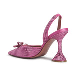 Crystal Rosie 95 Pink Slingback Pumps