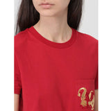 Logo Plaque Pocket Red T-Shirt