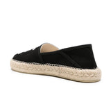 Lucky Tiger Embroidered Black Espadrilles