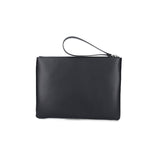 VLTN Logo Print Black Clutch Bag