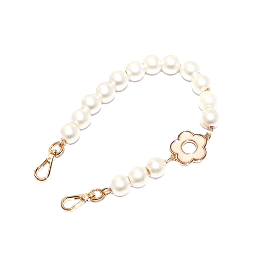 Pink Flower Pearl Chain Straps