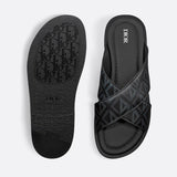 Monogram Street Style Black Slides
