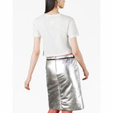 G Rhinestone Embellished White T-Shirt