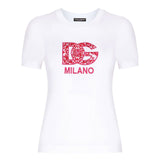 DG Logo Print White T-Shirt