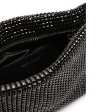 Diamante Small Black Hobo Bag