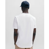 Fire Logo Print White T-Shirt