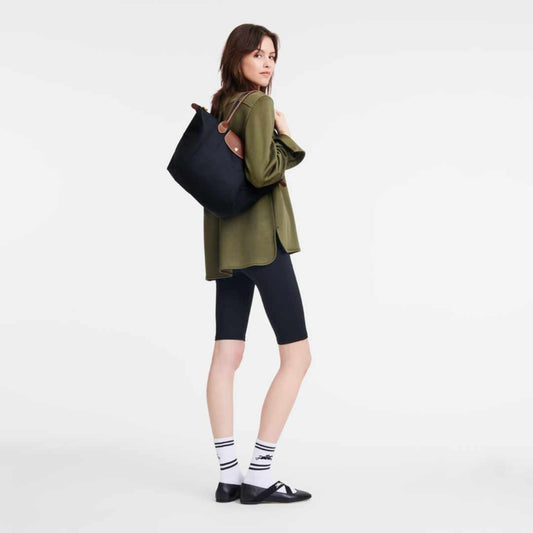 Le Pliage Black Large Shoulder Bag