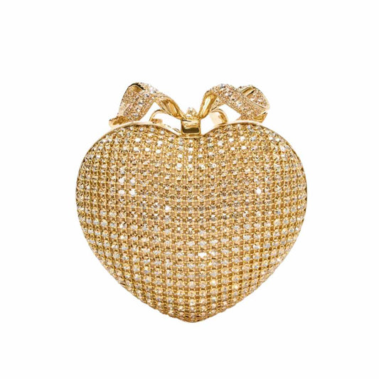 Heart-Shape Gold Micro Bag