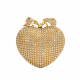 Heart-Shape Gold Micro Bag