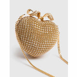 Heart-Shape Gold Micro Bag