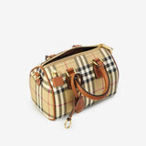 Checked Pattern Bowling Bag
