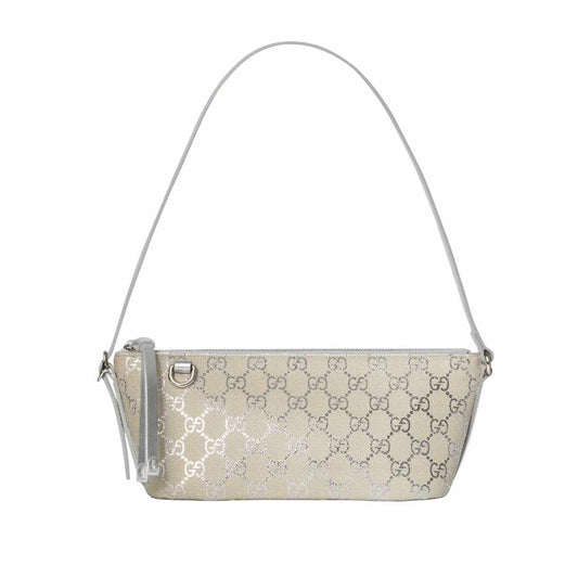 GG Emblem Beige Small Shoulder Bag