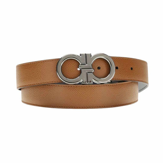 Gancini Orange/Black Reversible Belt