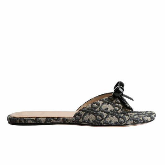 Oblique Deep Blue Bow Slides