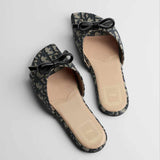 Oblique Deep Blue Bow Slides