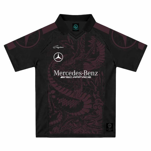x SF Dragon Print Black Jersey T-Shirt