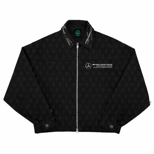 x SF Diamond Pattern Black Jacket
