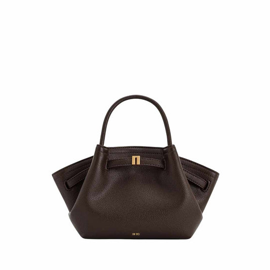Hana Mini Leather Brown Tote Bag