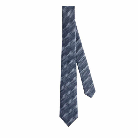 Oblique Trio Blue Silk Tie