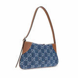 GG Emblem Blue Small Shoulder Bag