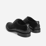 Brushed Leather Black Derby Shoes