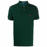 Logo Embroidered Green Polo Shirt